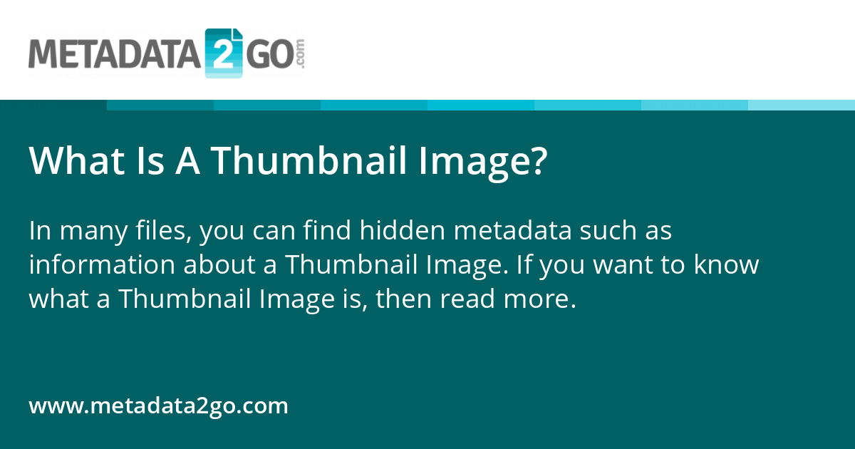 What Is A Thumbnail Image?