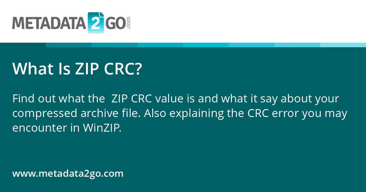 What Is ZIP CRC?